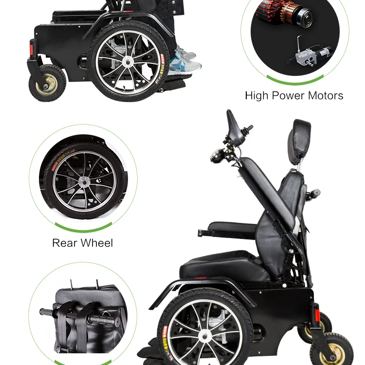 Cheap Motorized Power Lying and Standing up Wheelchair for Disabled