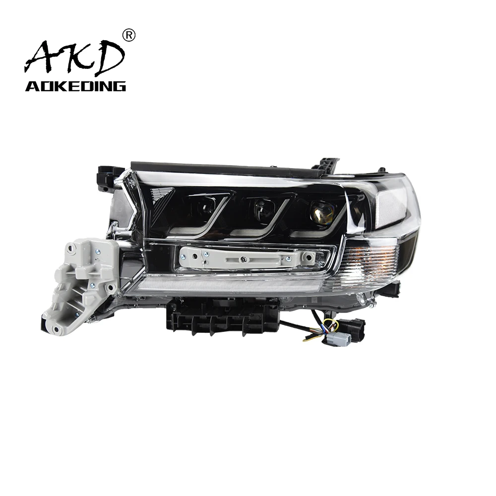 

AKD Car Styling For Lander Cruiser 2016-2019 LED Crystal Headlight DRL Fog Lamp Turn Signal Light Low & High Beam Projector Lens