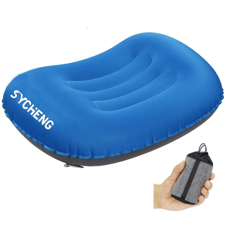 

Outdoor Travel Air Ultralight Compact Big Inflatable TPU Neck Camping Pillow with Carry Bag, Customized color