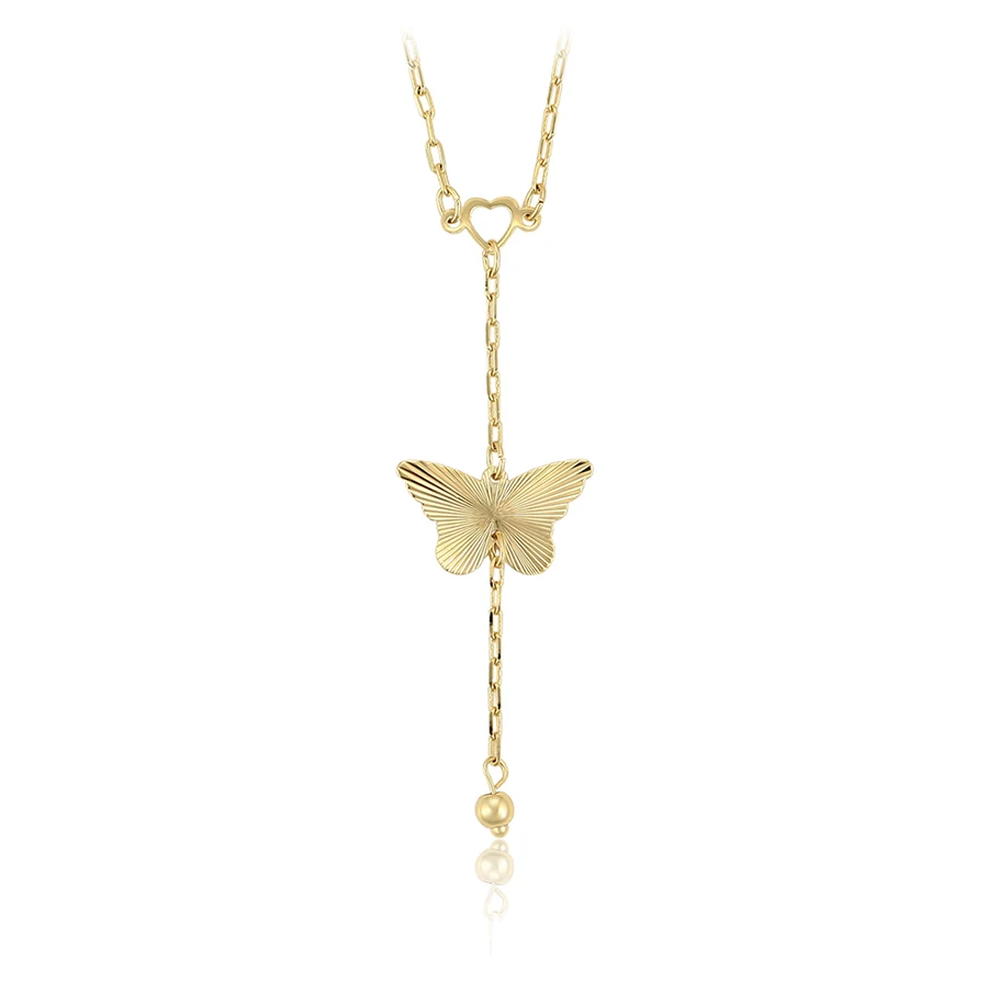 

46235 Xuping fashion jewelry hot sale gold plating butterfly shape pendant necklace for women
