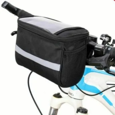 

Bicycle Front Tube Handlebar Bag Waterproof Cycling Frame Bike Accessories, Black