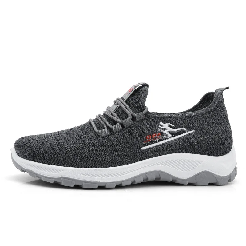 

Factory Cheap Price Mesh Breathable black grey walking style for Men Outdoor Sports Running Shoes, Custom ( black&red)