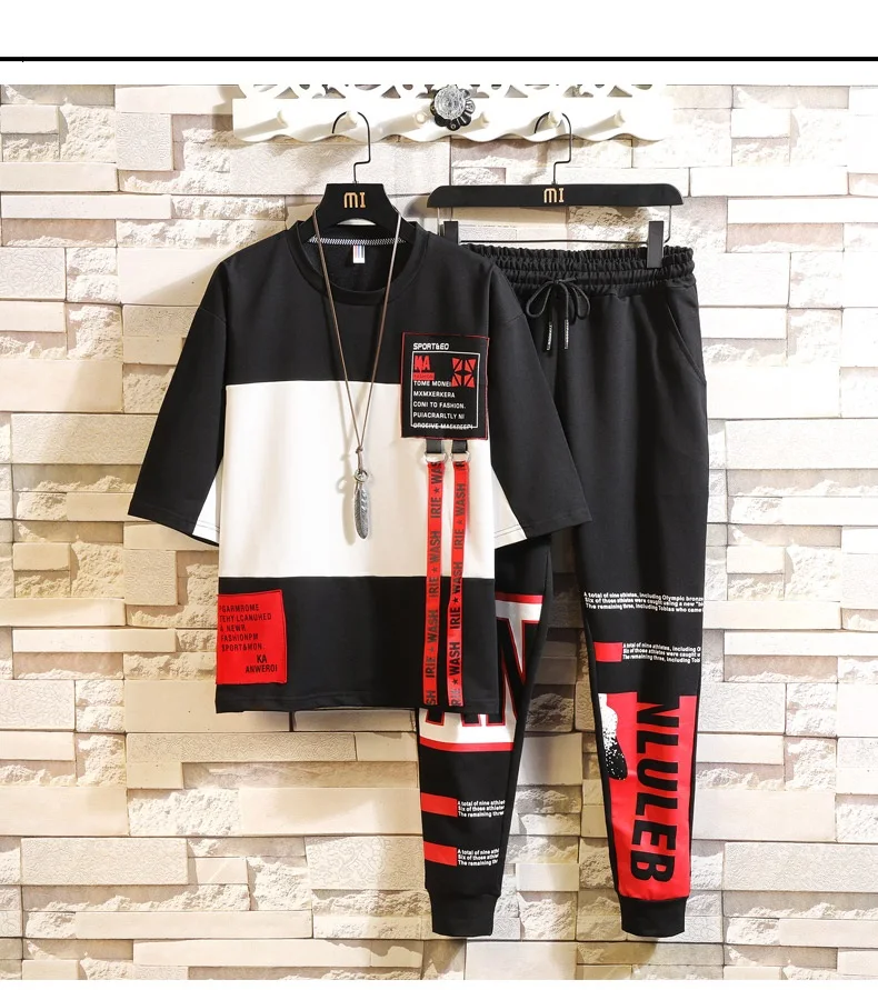 

jogging suits Sets Summer t shirt men printing Short Sleeve jogging suits men