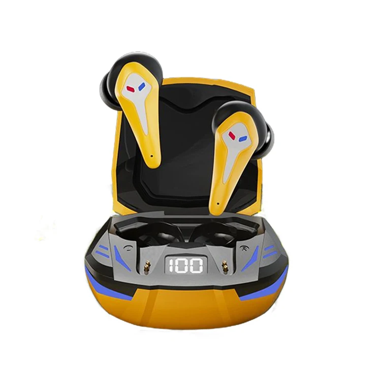 

360 Degree Stereo BT Low Latency Wireless Touch In Ear TWS Earbuds Gaming Earphones, Black / white / red / yellow