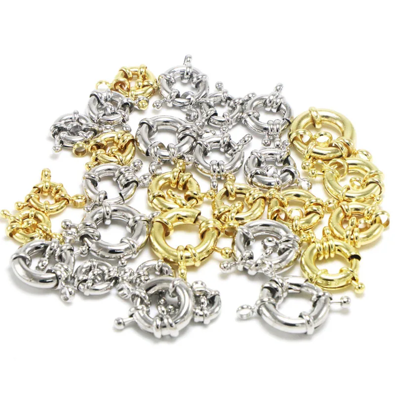 

NANA high quality 18k italian gold plated round clasps for necklace and bracelet findings