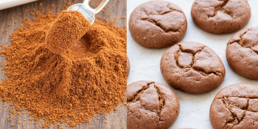 Homemade gingerbread spice mix in a glass jar with label