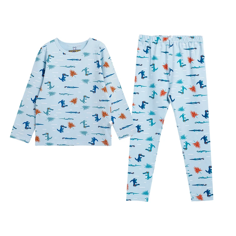 

Wholesale Custom Teen Anti-Static Knitted Kids Sleepwear 2 Piece Cotton Pajama Pyjamas Set