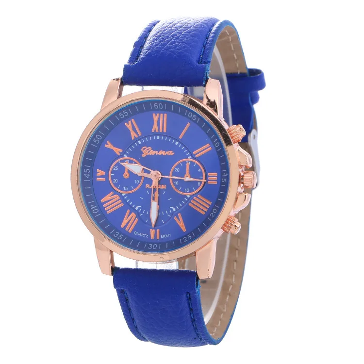 

Geneva Women/Man Roman Numeral Clock Hours Leather watch Fashion Watch