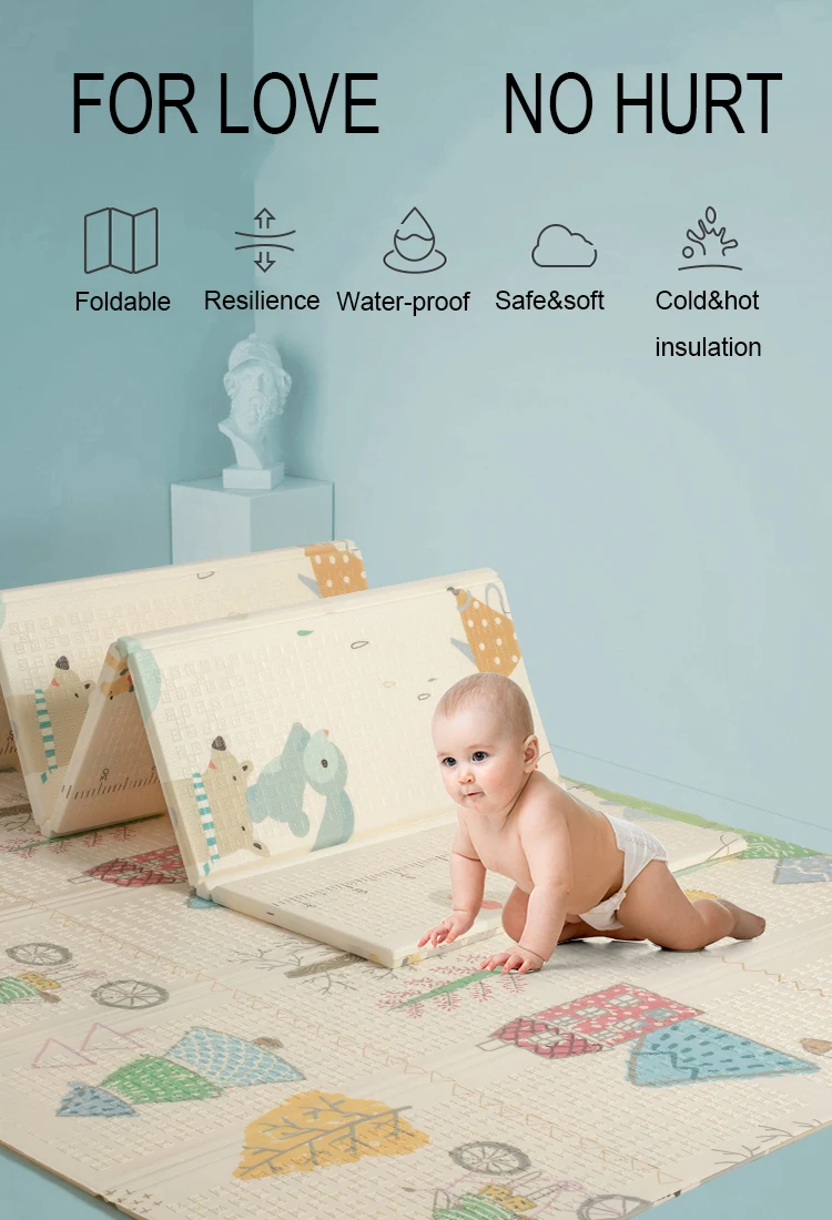 Portable baby folding large thickened foamwholesale crawling soft mat waterproof play mat