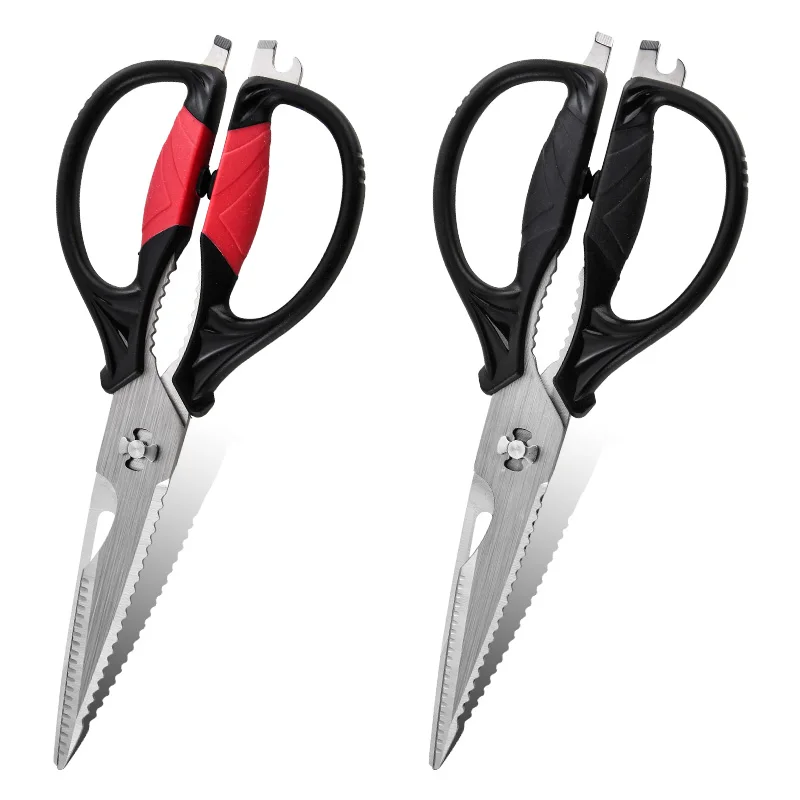 

Multipurpose Utility Stainless Steel Scissor & Heavy Duty Kitchen Scissors For Kitchen Shears, Red+black/optional customize color