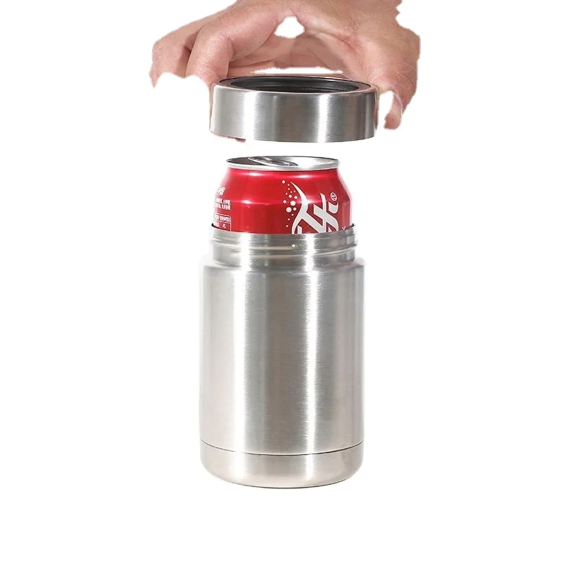 

Double Wall Stainless Steel Insulated Can Cooler Beer Cola Can Holder