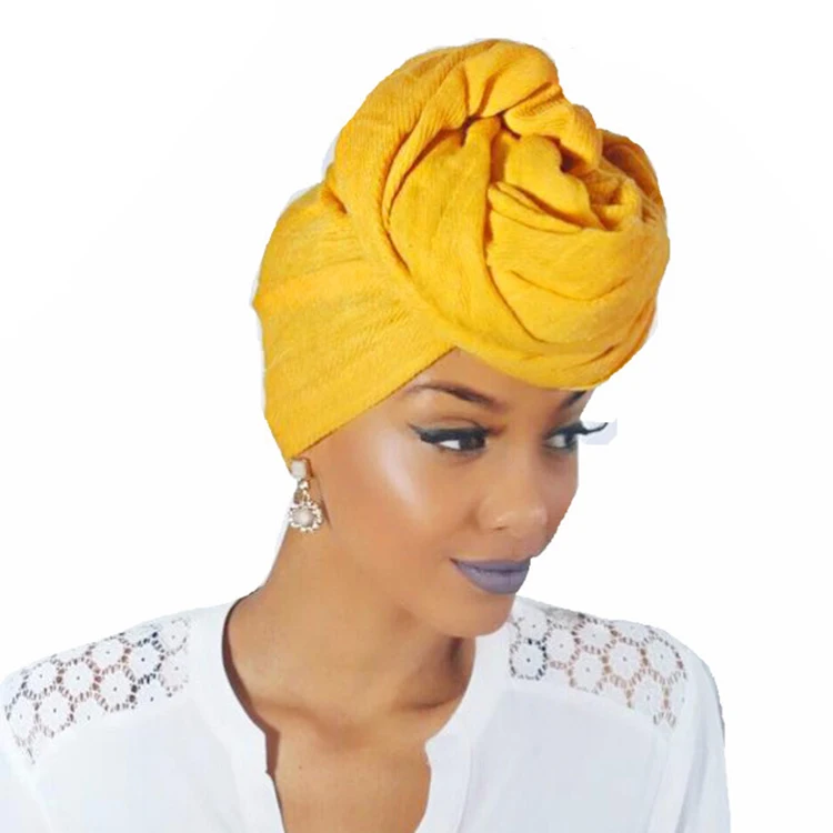 

European and American popular knotted turban hat scarf wrap head hat