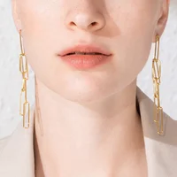 

FASHION Boho Link Chain Drop Earrings For Women Gold Color Long Tassel Simple Dangle Earings Fashion Jewelry oorbellen E191111
