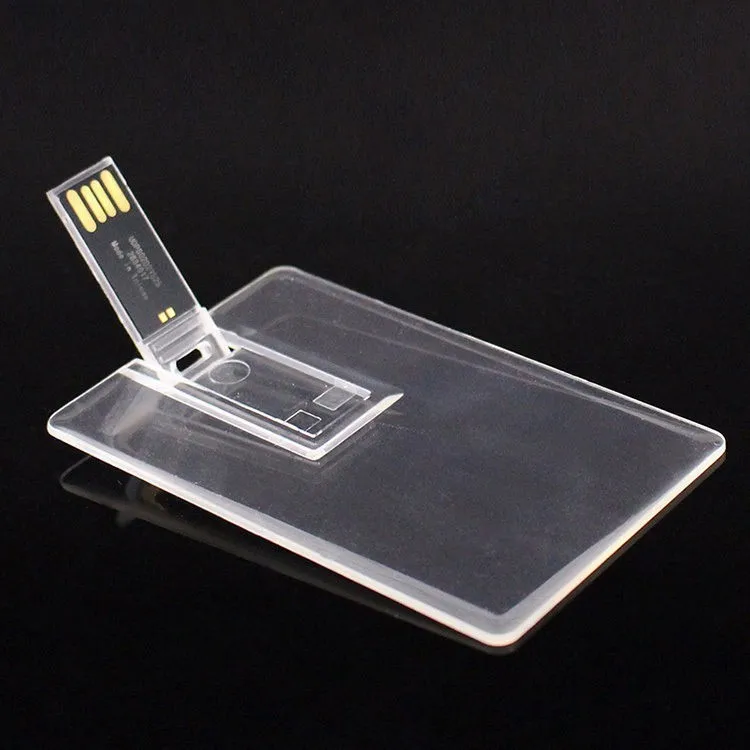 Custom Logo Transparent Card USB Flash Drive USB Key Flash Card Business Gift USB Stick Flash Pen Drive 32GB 16GB 8GB 4GB 2GB - ANKUX.COM