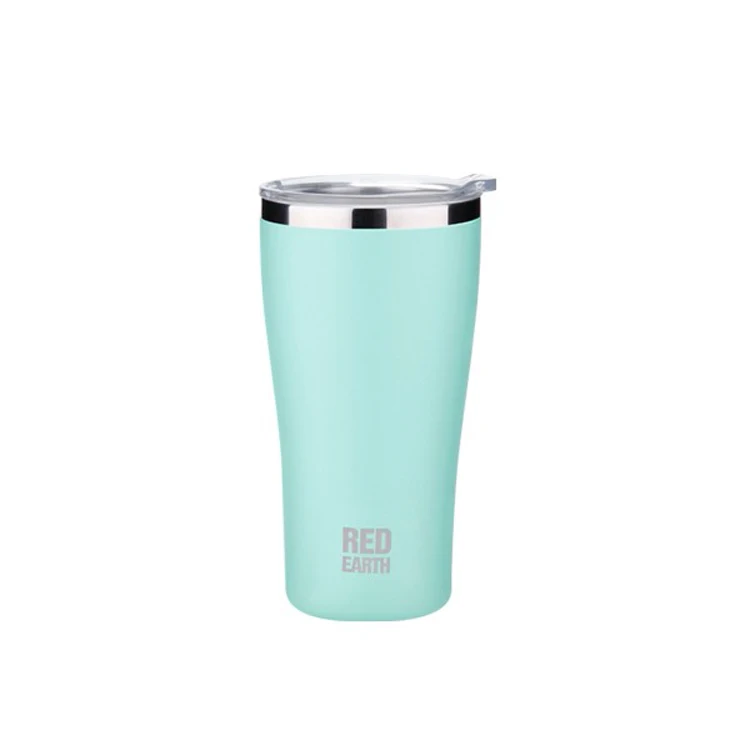 

food grade powder coating 520ml thumbler stainless steel tumbler with tritan lid mug flask water bottle, Blue, red, black, white