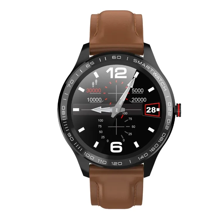 
2019 Amazon HOT Round Touch Screen sport Waterproof smartwatch L9 Smart Watch With Pedometer Heart Rate Monitor 
