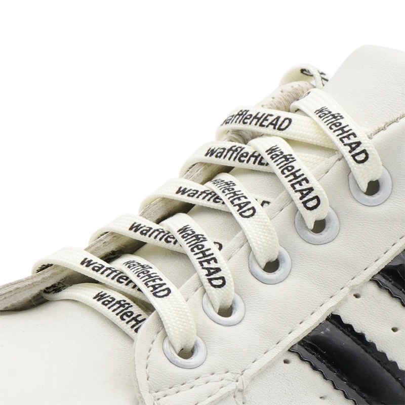 

Weiou Manufacturer Exclusive Waffle Shoelaces Custom Logo Texts Supported Custom Length Size Width Flat Draw Cord, Beige ,support customized color printing