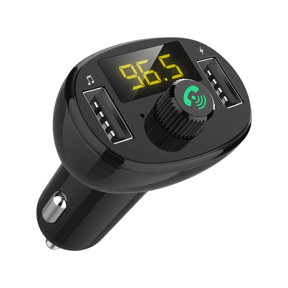 

Car MP3 Player Bluetooth 5.0 FM Transmitter Wireless Radio Adapter Music Player Car Kit with Hands-Free Calling 2 USB Ports