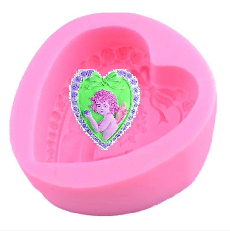 

Custom Making High Quality 3D Heart Angel Nicole Silicone Soap Molds For Soap Making, As shown in the figure below