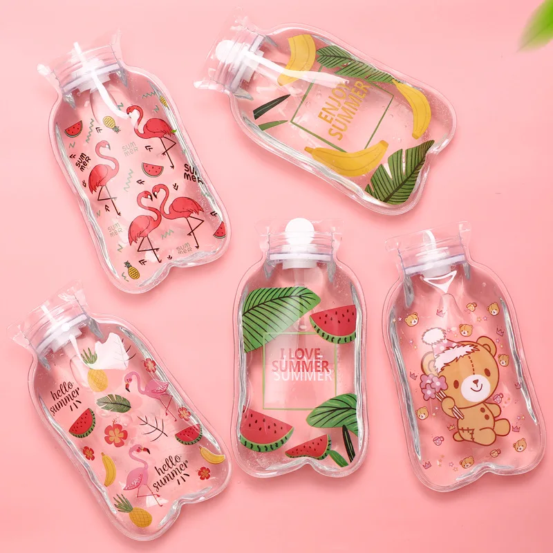 

transparent hot water bottles cartoon hand warmer pvc hot water bag