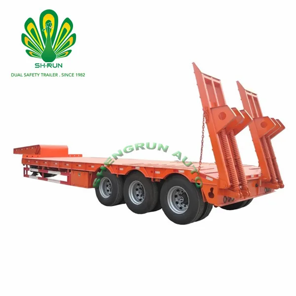 
3,4 axles low bed semi trailer heavy loaders cargo trailer 