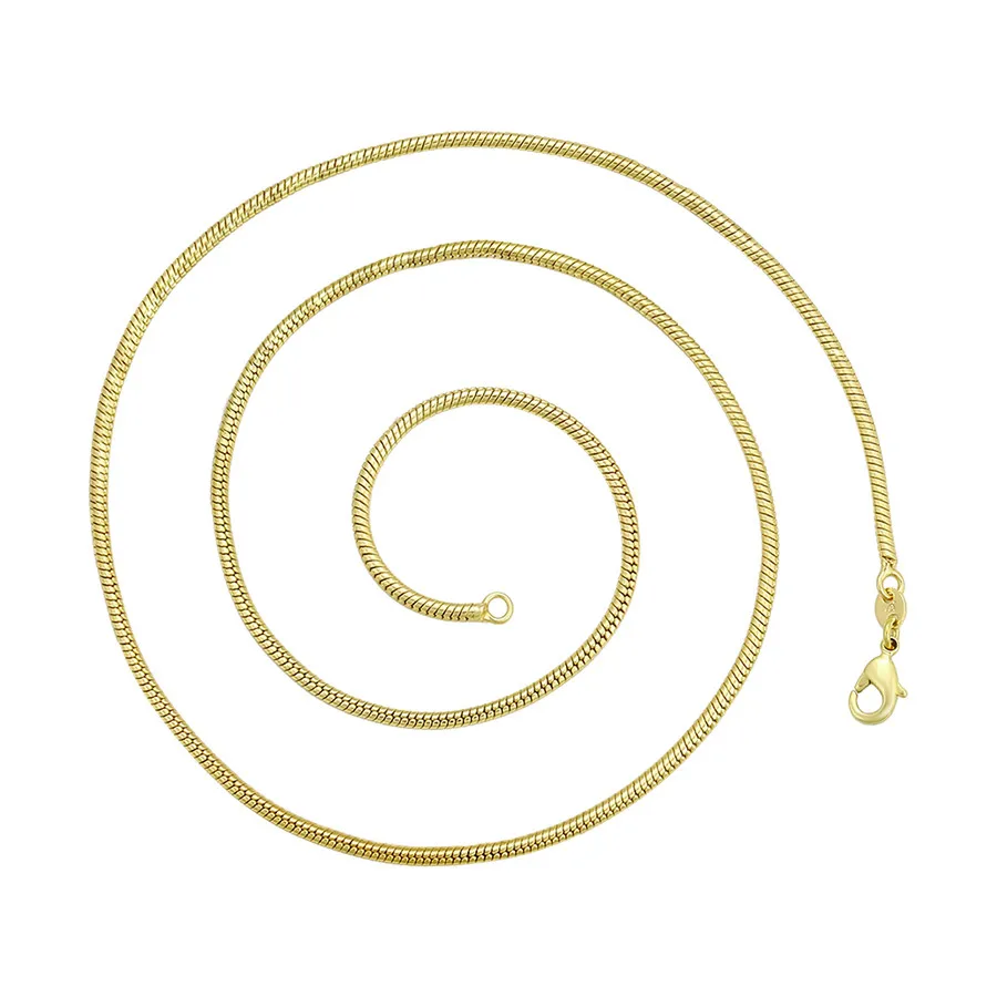 

A00792540 xuping jewelry Elegant and fashionable snake bone chain clavicle chain 14K gold-plated unisex couple necklace