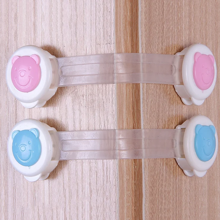 

Adhesive Cabinet Fridge Drawer Lock Children Security Products Baby Safety Lock For Kids, Pink, blue