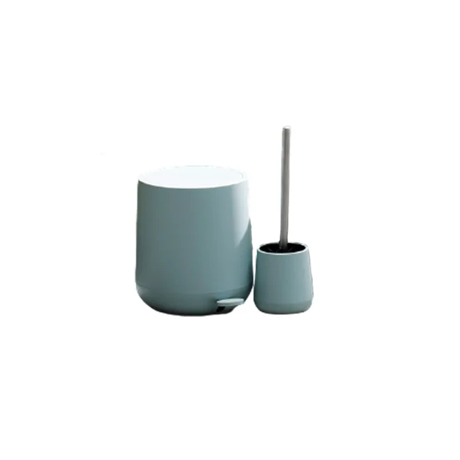 

Eco-friendly 7L ABS plasctic Square/Round Pedal Bin & Toilet Brush Holder for Bathroom Set Rich colors, Blue/green/black/orange/customized