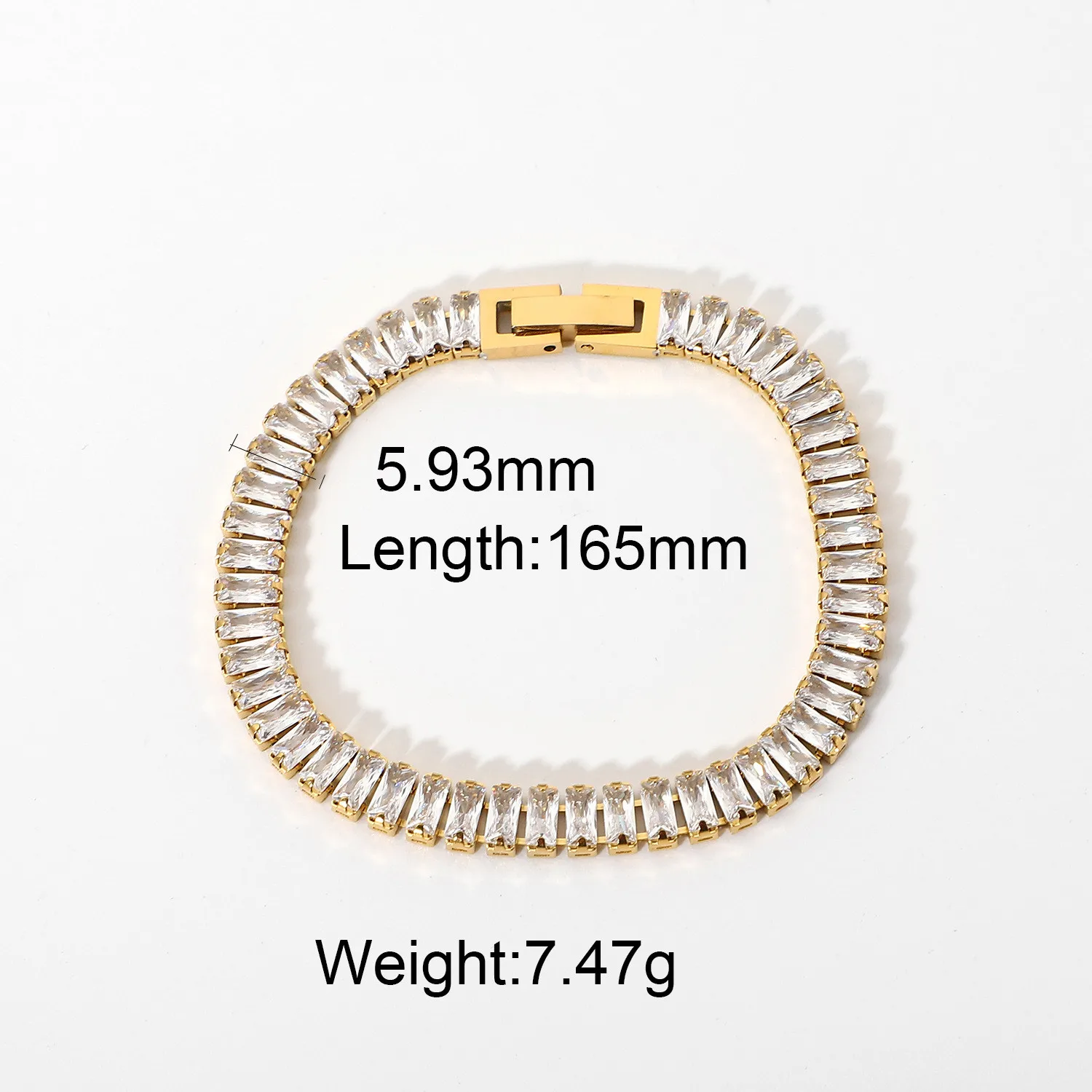 

18k gold plated jewelry stainless steel bracelets trendy crystal bracelet