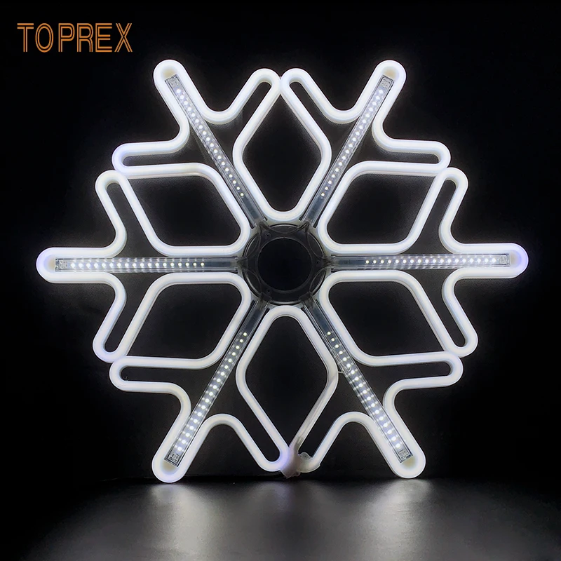 Toprex decor meteor shower rain tube fancy led motif light up Christmas snowflake