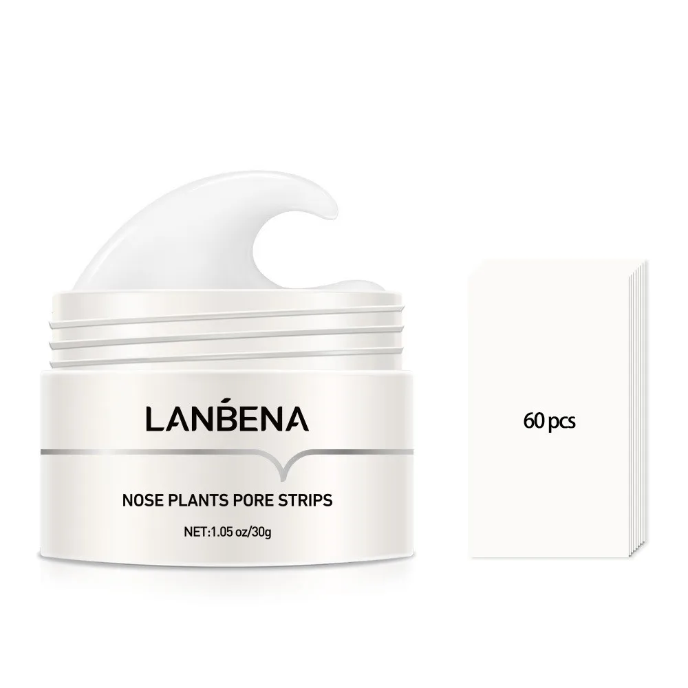 

New LANBENA Unisex Blackhead Remover Nose Face Mask Clean Pore Strip Cream Peeling Acne Treatment Black Deep Cleansing Skincare