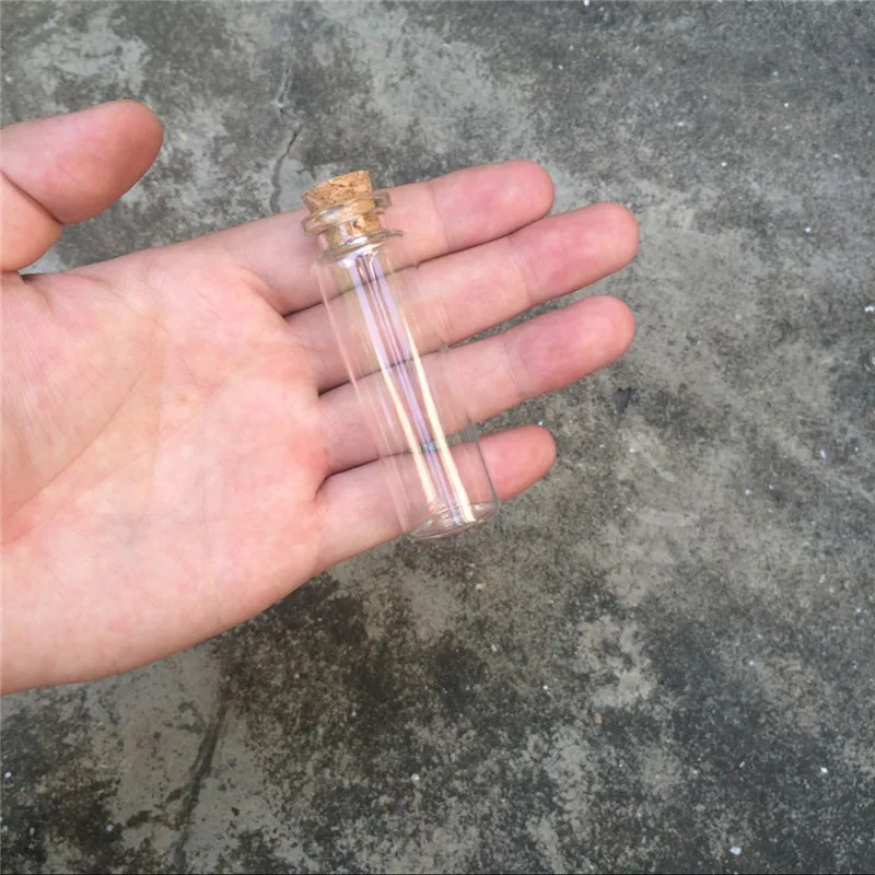 
22x70mm 18ml Small Glass Crafts Bottles With Corks Mini Perfumes Bottles Tiny Vials Jars Containers Borate glass Jars 