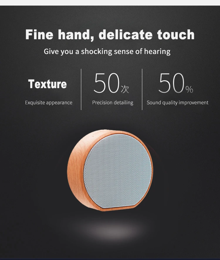 Wood Grain Wireless Bluetooth Speaker Portable Mini Subwoofer Audio Gift Stereo Loudspeaker Sound System Support TF AUX USB A60 - ANKUX.COM