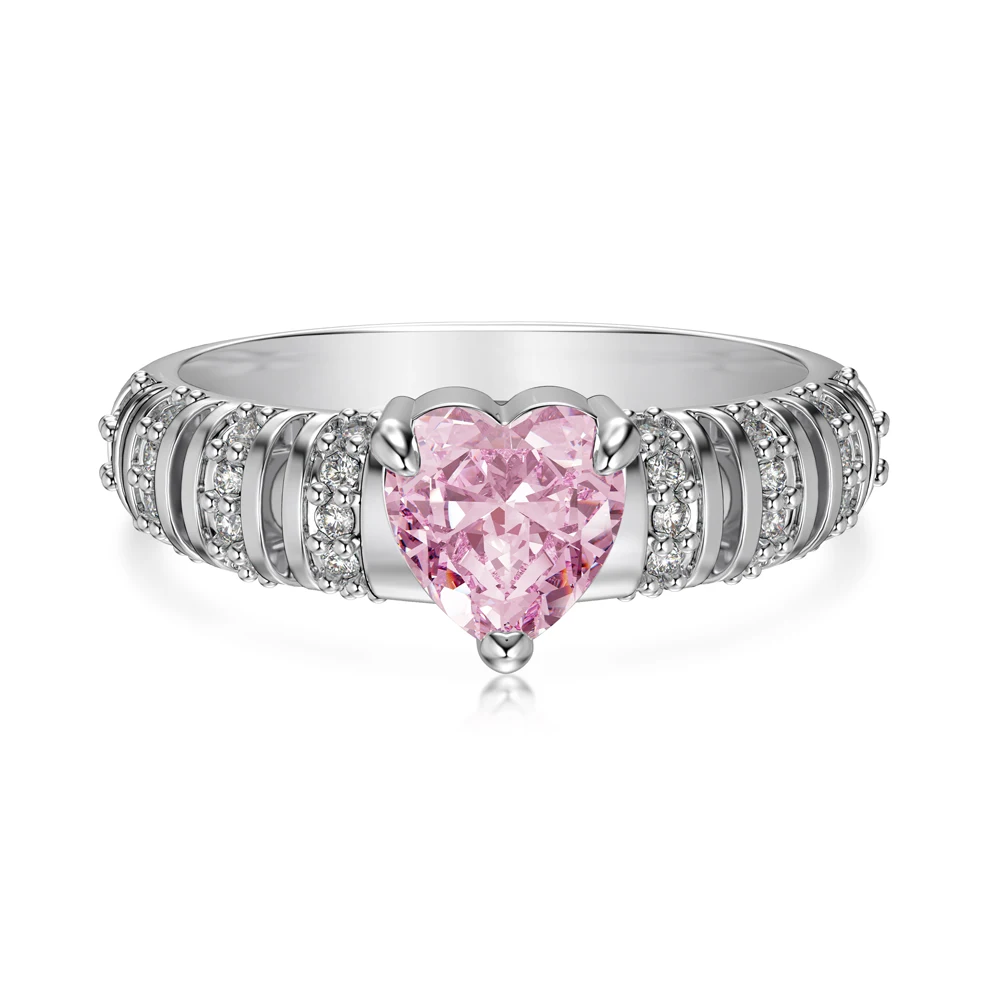 Dylam New Designer 925 Sterling Silver Rhodium Plated Eternity Wedding Band 8A Crushed Iced Out Cut Zirconia Women Jewelry Rings