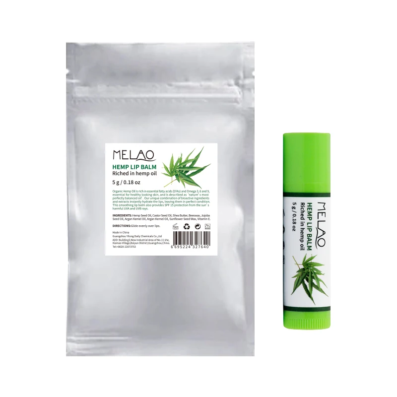 

Private label Natural organic vegan moisturizing hydrating Hemp seed oil CBD Lip balm