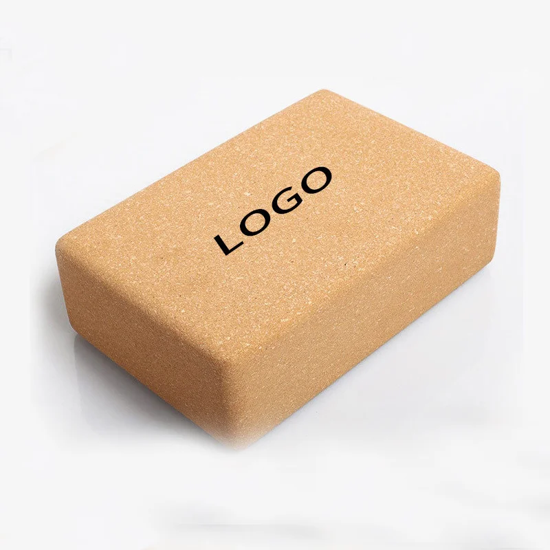 

Wholesale Yoga Customized Logo Eco-friendly Fitness Odor Free Non-Slip Natural Cork Yoga Block Yoga Bricks for Gym, Natrual color