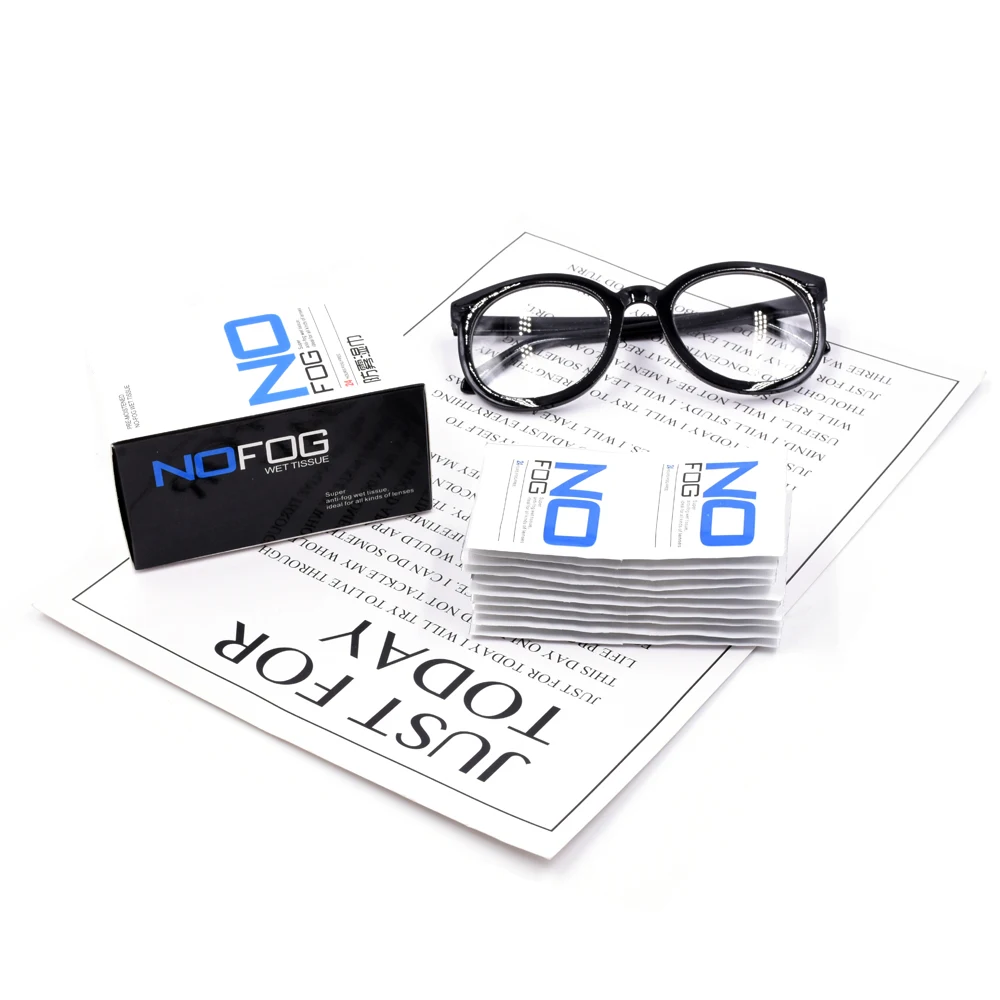 

RTS Hot sale wholesale cheap anti fog antifog lens screen sun glasses sunglasses cleaning clean wet wipes tissues, White