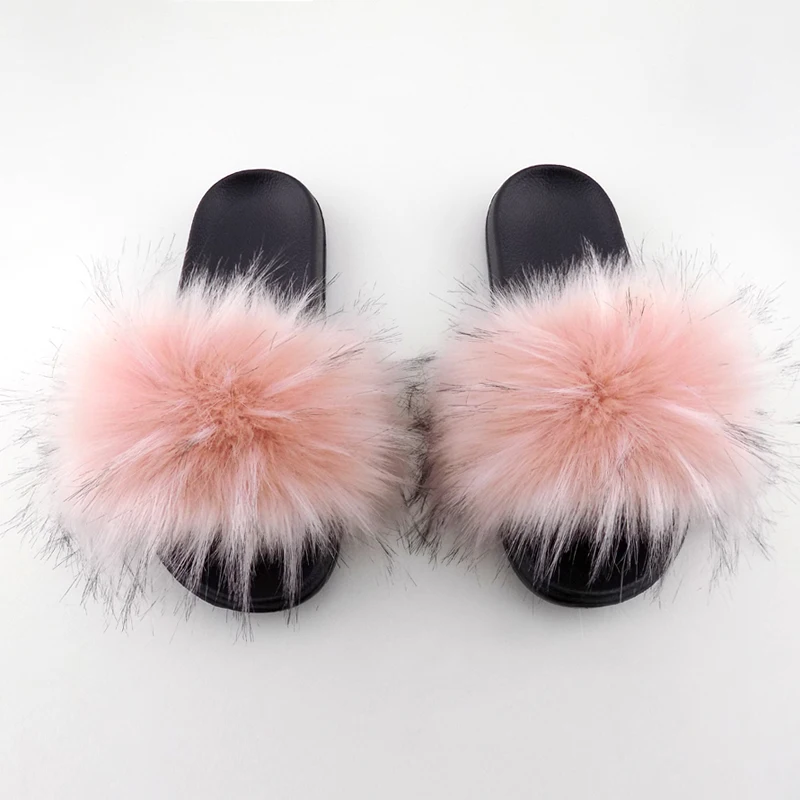 

sale soft fox fur slippers for women/real raccoon fur slippers/fur sandals, Red ,black ,green ,orange ,brown and so on