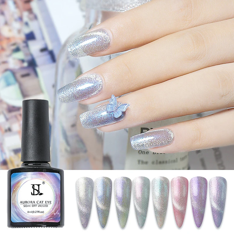 

Free Freight Mini 8ml 5g Spar Cat Eye Glue Gel Nails Professional Nail Glue, 8 colors