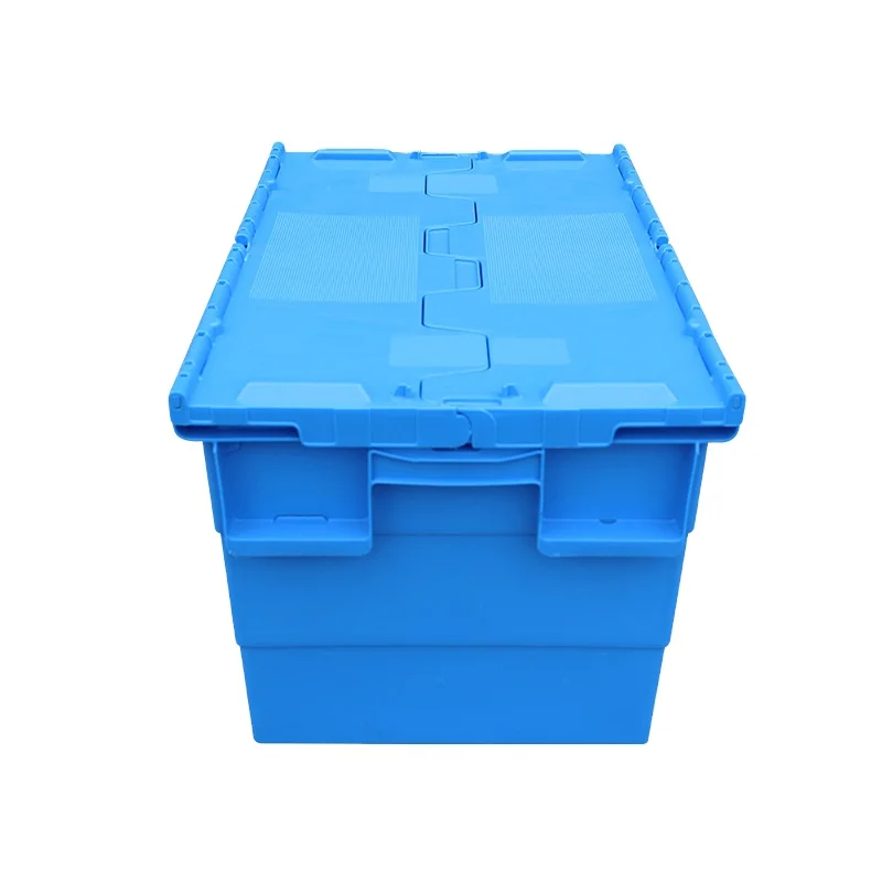 Heavy Duty Logistic Plastic Moving Crates With Lid Storage Stack Nest