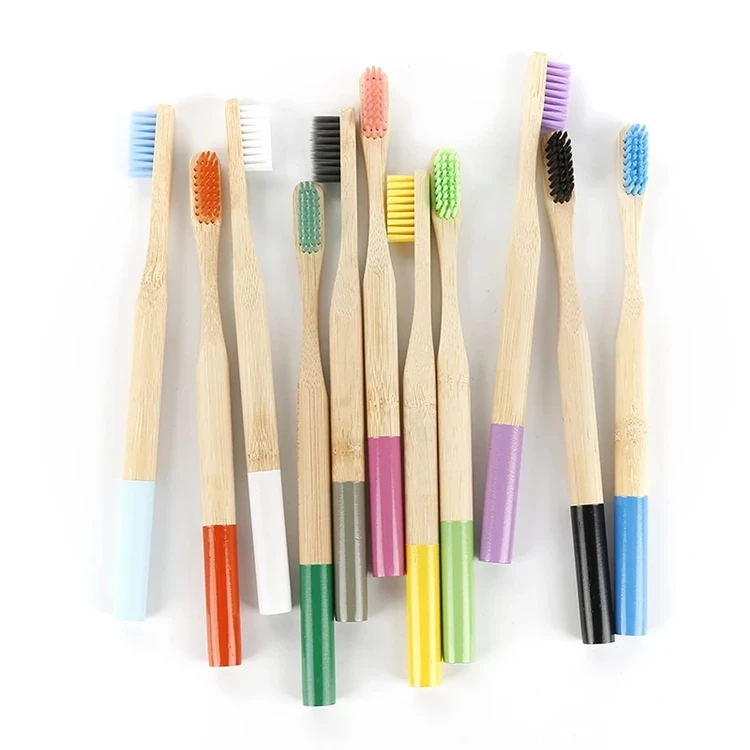 

Resuable biodegradable natural charcoal bamboo toothbrushes, Customized color