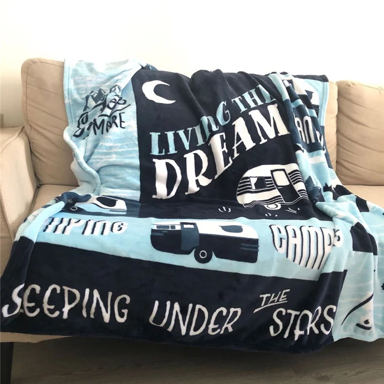 

Wholesale My Dream Printed Flannel Fleece Custom Branded Designer Blanket Throw