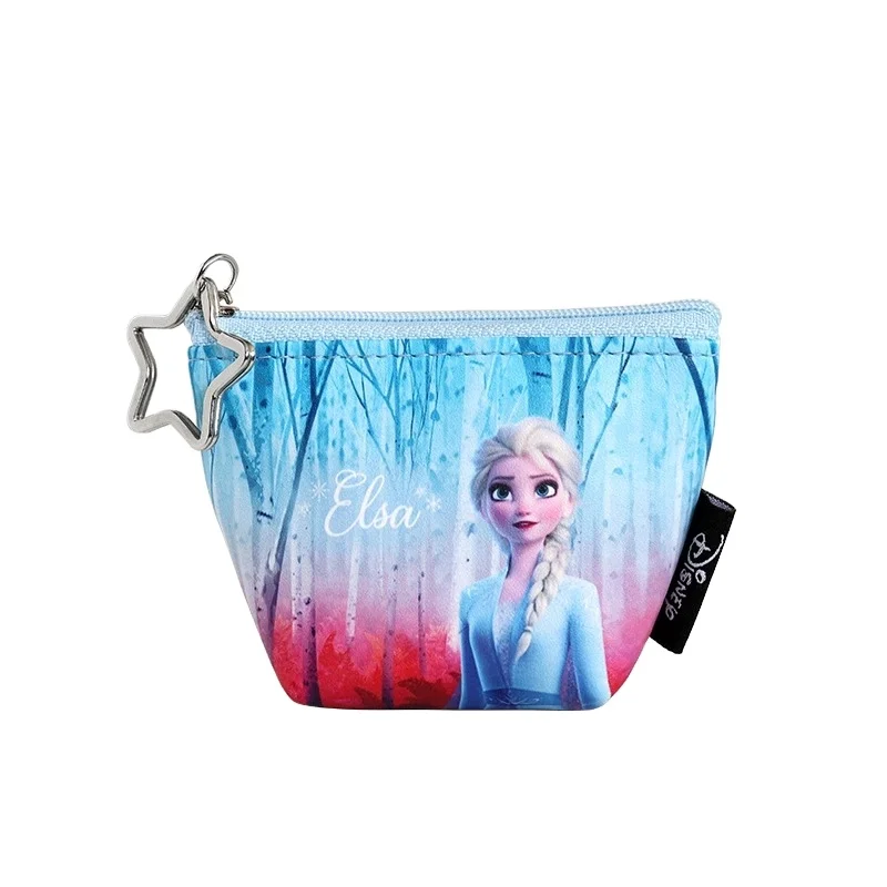 

Original Disney Frozen makeup bag Cartoon Storage Bag Elsa Stitch Cute Kids Women's Wallet Creative PU Wallet