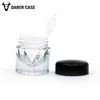 3G loose Powder Jars glitter with Sifter Mesh Empty Diy nail glitter container Black cap shape Empty Plastic jar
