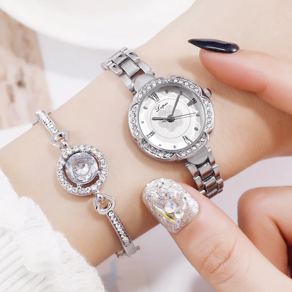 

OEM custom logo fresh style fashion reloj y pulseras watch women luxury with bracelet
