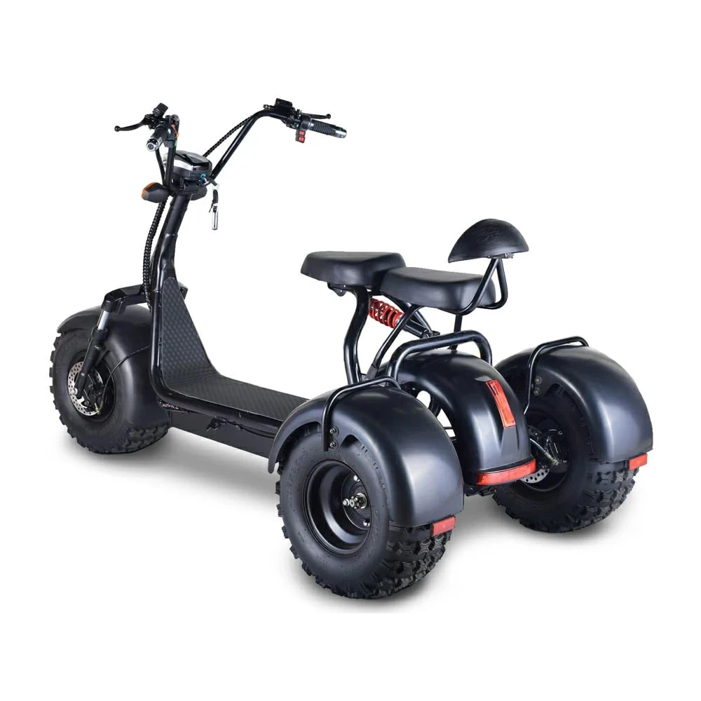 

Electric scooter tilting trike golf scooter 3 wheel electric scooter europe warehouse 2400w pizza delivery box, Black, red, yellow, blue, pink, green