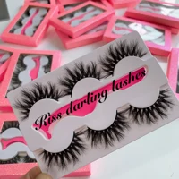 

Free sample 25mm luxury eyelash packaging box private label 3d mink eyelashes vendor