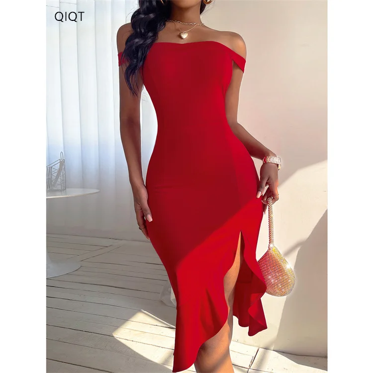 

Amazon 2022 Bodycon Dress Formal Dresses Women Office Party Dinner Dresses For Ladies Long