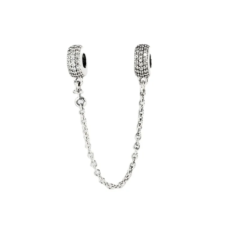 

High Quality Promotional 925 Sterling Silver Charm Beads Sterling Silver Safety Chain
