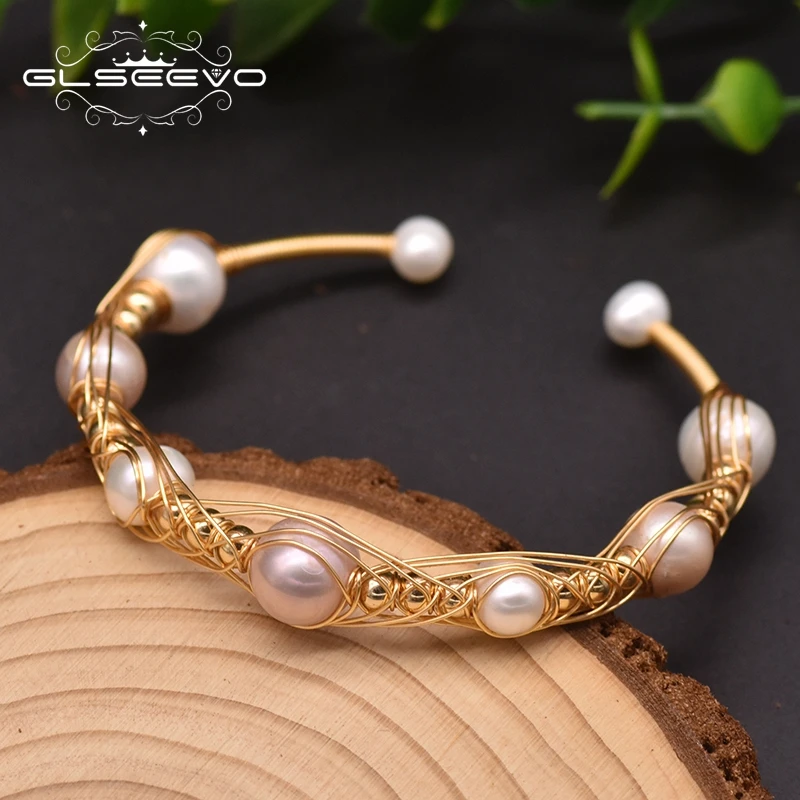 

Natural Baroque Pearl Charm Wrap Bracelets Bangles For Women Engagement Handmade Classic Luxury Fine Jewellery